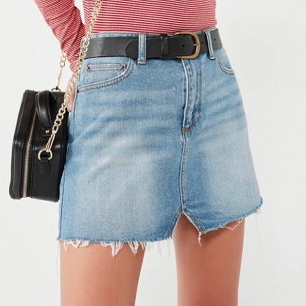 BDG Notched Denim Skirt